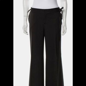 Genuine Rebecca Taylor Black Wide Leg Sz 8 pants with Cutest Details!
